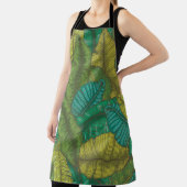 Naadloos handgetekend patroon met bananenbladeren schort (Insitu)