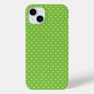 Naadloos helder limoen stippenpatroon iPhone 15 mini hoesje