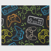 Naadloos helder patroon met joysticks. cadeaupapier (Vlak)