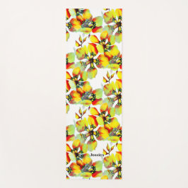 Naadloos helder patroon van exotische Oerwoud faun Yogamat