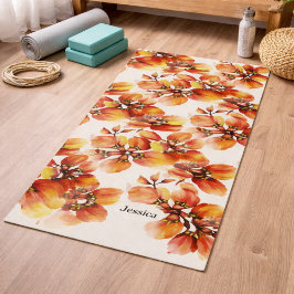 Naadloos helder patroon van exotische Oerwoud faun Yogamat