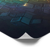 Naadloos Helder Spectrum Geometrisch Behang Poster (Hoek)
