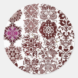 Naadloos Henna Mehndi Design Ronde Sticker