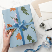 Naadloos Herfst inpakpapier met Cosy Pinecones