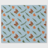 Naadloos Herfst inpakpapier met Cosy Pinecones (Vlak)