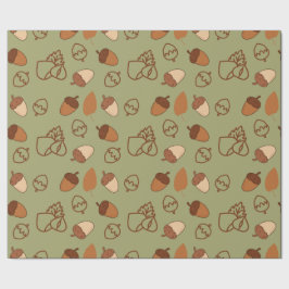 Naadloos herfstinpakpapier met hazelnootvreugde cadeaupapier