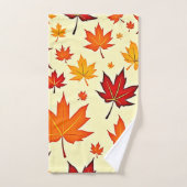 Naadloos herfstloofontwerp bad handdoek (Handdoek)