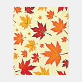 Naadloos herfstloofontwerp fleece deken (Voorkant)