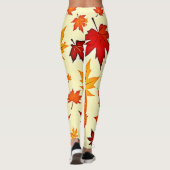 Naadloos herfstloofontwerp leggings (Achterkant)