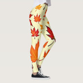 Naadloos herfstloofontwerp leggings (Rechts)
