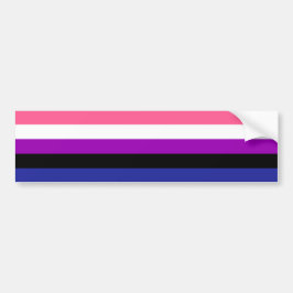 Naadloos herhalen van 'Gender Fluid Pride Flag'-pa Bumpersticker