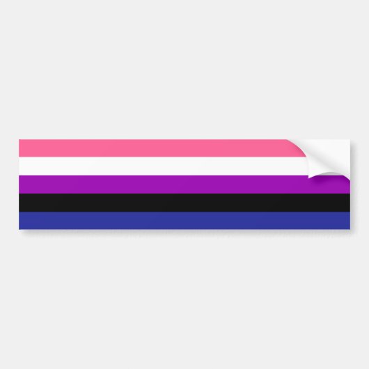 Naadloos herhalen van 'Gender Fluid Pride Flag'-pa Bumpersticker (Voorkant)