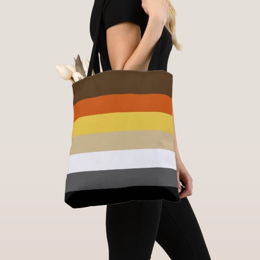 Naadloos herhalend gaay Beer Pride Flag Pattern Tote Bag (Dichtbij)