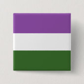 Naadloos herhalend Genderqueer Pride Flag Pattern Vierkante Button 5,1 Cm (Voorkant)