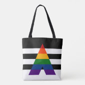 Naadloos herhalend LGBT Ally Pride Flag Pattern Tote Bag (Achterkant)