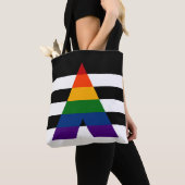 Naadloos herhalend LGBT Ally Pride Flag Pattern Tote Bag (Dichtbij)