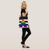 Naadloos herhalend LGBT Ally Pride Flag Pattern Tote Bag (Op model)
