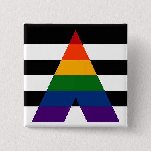 Naadloos herhalend LGBT Ally Pride Flag Pattern Vierkante Button 5,1 Cm (Voorkant)