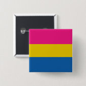 Naadloos herhalend Pansexual Pride Flag Pattern Vierkante Button 5,1 Cm (Voorkant /achterkant)