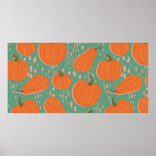 Naadloos herhalend patroonstaal. Vintage ontwerp v Poster