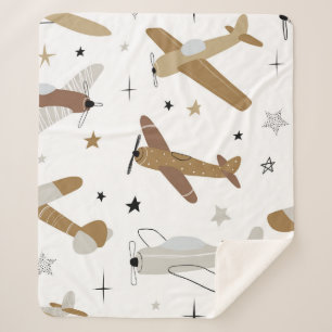 , naadloos herhalende kinderen sherpa deken