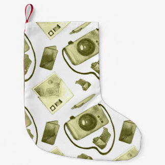  naadloos hipster sepia patroon bestaande uit kleine kerstsok