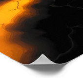 Naadloos hoogcontrast gesmolten tegelpatroon poster (Hoek)