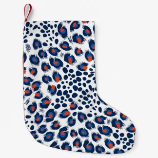 Naadloos huidpatroon met luipaard. Vintage. Kleine Kerstsok