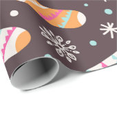 Naadloos illustratiepatroon met kerstsokken cadeaupapier (Rol Hoek)