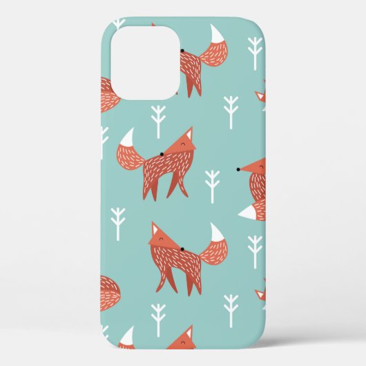 Naadloos illustratiepatroon met schattig oranje vo Case-Mate iPhone case (Achterkant)