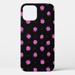 naadloos inktpatroon met abstracte bloemen in vio Case-Mate iPhone case