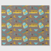 Naadloos inpakpapier: eerste klas school cadeaupapier (Vlak)