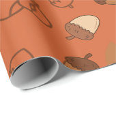 Naadloos inpakpapier: hazelnoten en herfstvibe cadeaupapier (Rol Hoek)