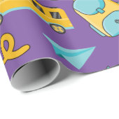 Naadloos inpakpapier: schoolbus, rugzak cadeaupapier (Rol Hoek)