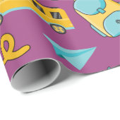 Naadloos inpakpapier: tas en schoolbus kunst cadeaupapier (Rol Hoek)