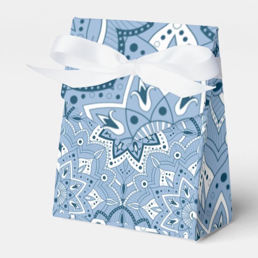 Naadloos Islamic Colorful Blue Bedankdoosjes (Voorkant Zijde)