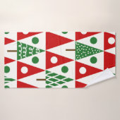 Naadloos jaarkerstpatroon met kerstmis badhanddoek (Badhanddoek)