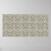 Naadloos japans patroon op textuurachtergrond poster (Voorkant)