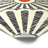 Naadloos japans  patroon op textuurachtergrond poster (Hoek)