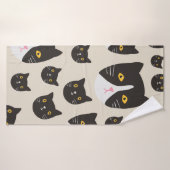 Naadloos kattenpatroon/-naadloos kattenpatroon/ badhanddoek (Badhanddoek)