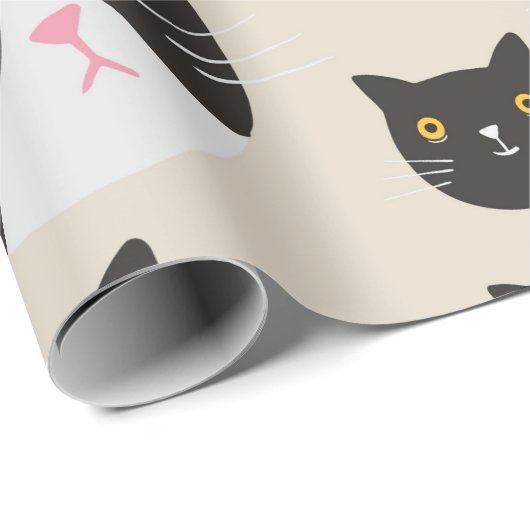 Naadloos kattenpatroon/-naadloos kattenpatroon/ cadeaupapier (Rol Hoek)