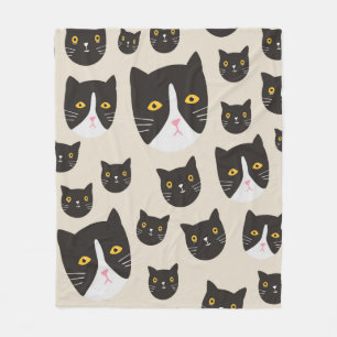 Naadloos kattenpatroon/-naadloos kattenpatroon/ fleece deken