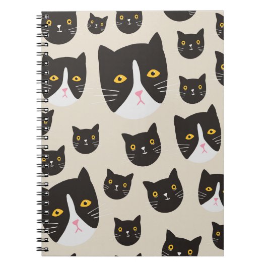 Naadloos kattenpatroon/ notitieboek (Voorkant)