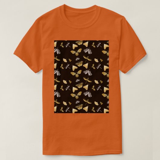 Naadloos Kelesaal Pattern Celestial Moth Pattern T-shirt (Design voorkant)