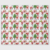 Naadloos kerstfeest cadeaupapier (Vlak)