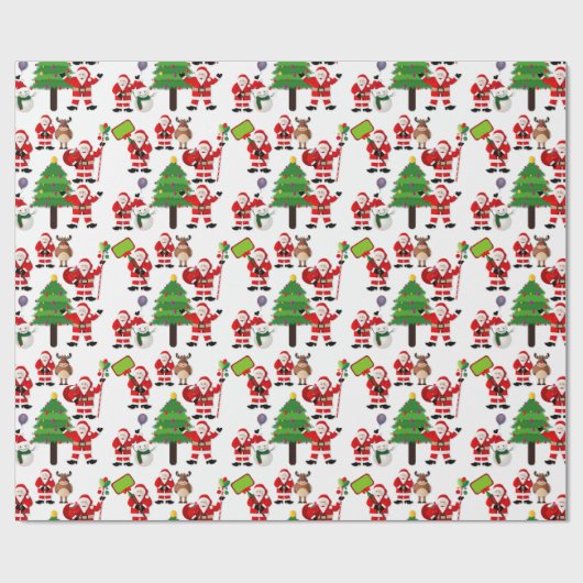 Naadloos kerstfeest cadeaupapier (Vlak)