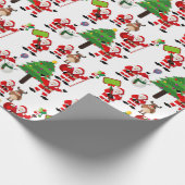 Naadloos kerstfeest cadeaupapier (Hoek)