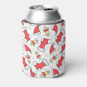 Naadloos Kerstmispatroon, feestelijk ontwerp. Blikjeskoeler (Blikje Achterkant)