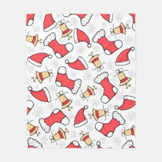 Naadloos Kerstmispatroon, feestelijk ontwerp. Fleece Deken