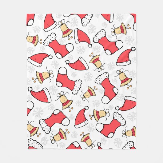 Naadloos Kerstmispatroon, feestelijk ontwerp. Fleece Deken (Voorkant)